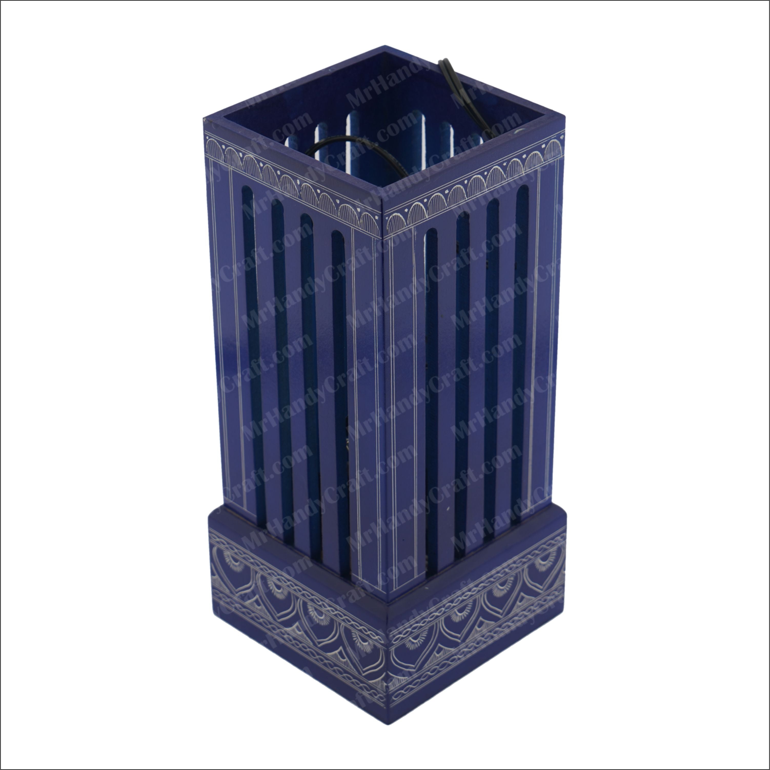 Wooden Side Table Lamp