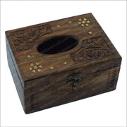 Tissue Box Small - Carving