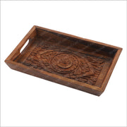 TRAY SET WOOD CARVING