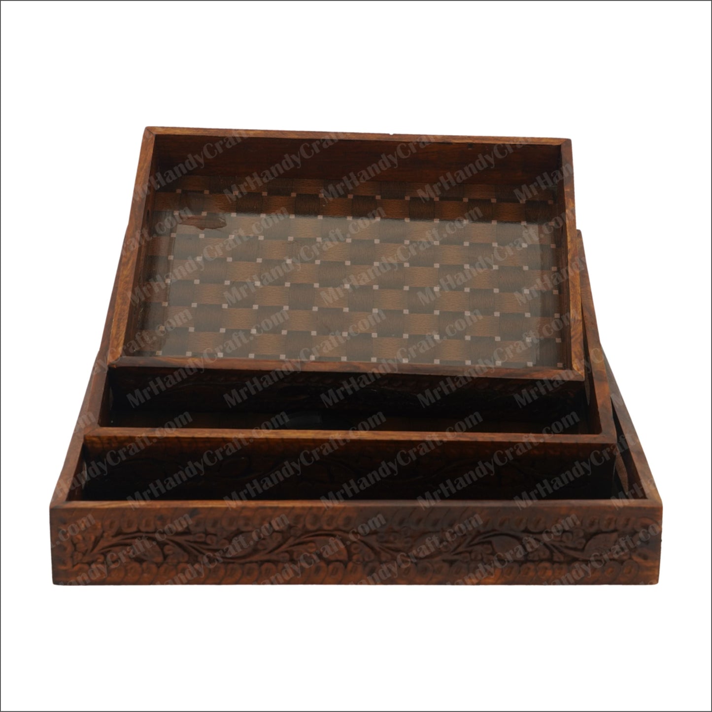 Lasani Tray Set White 3 Pcs