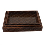 Lasani Tray Set White 3 Pcs