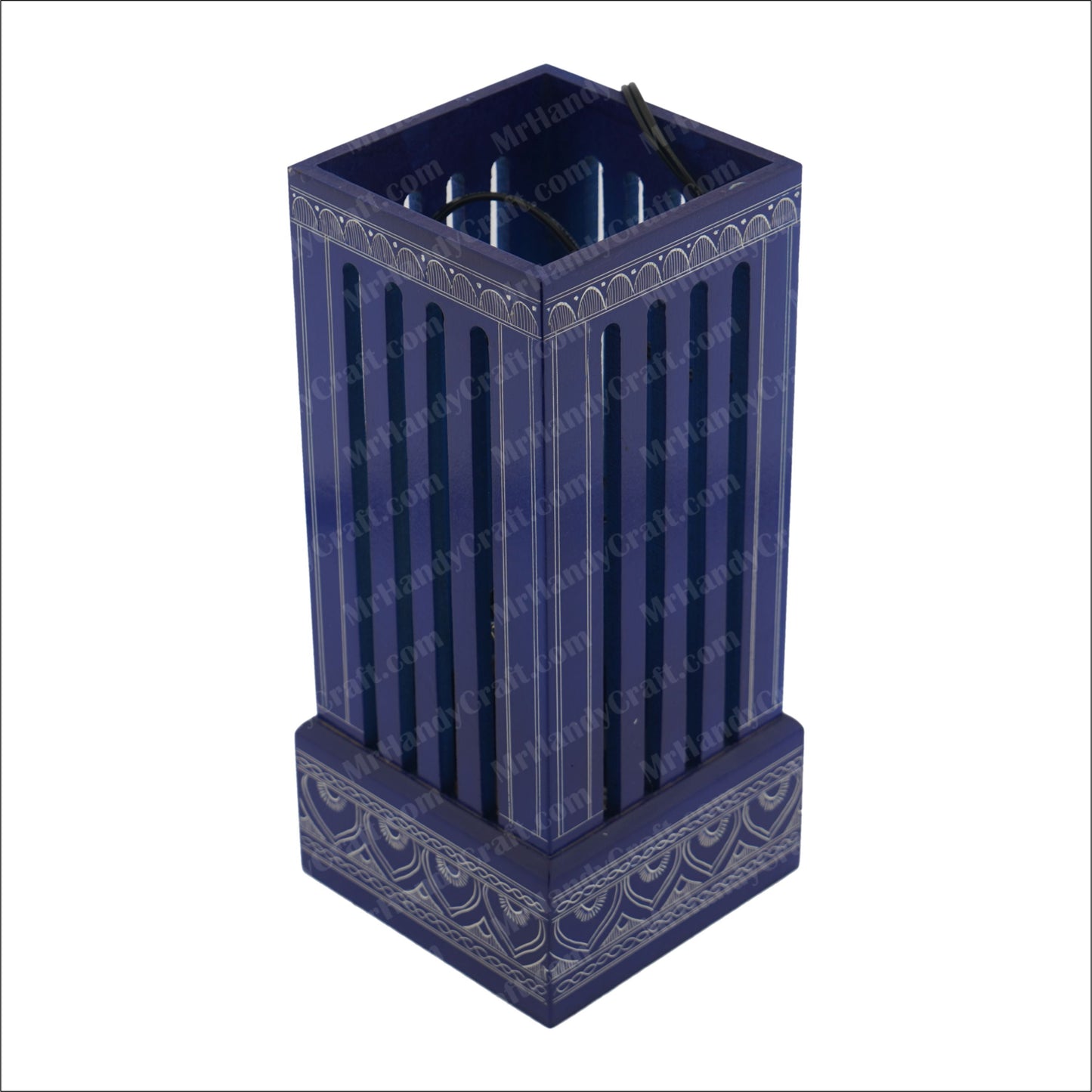 Wooden Side Table Lamp