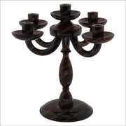 Wooden Candle Stand 5 Point