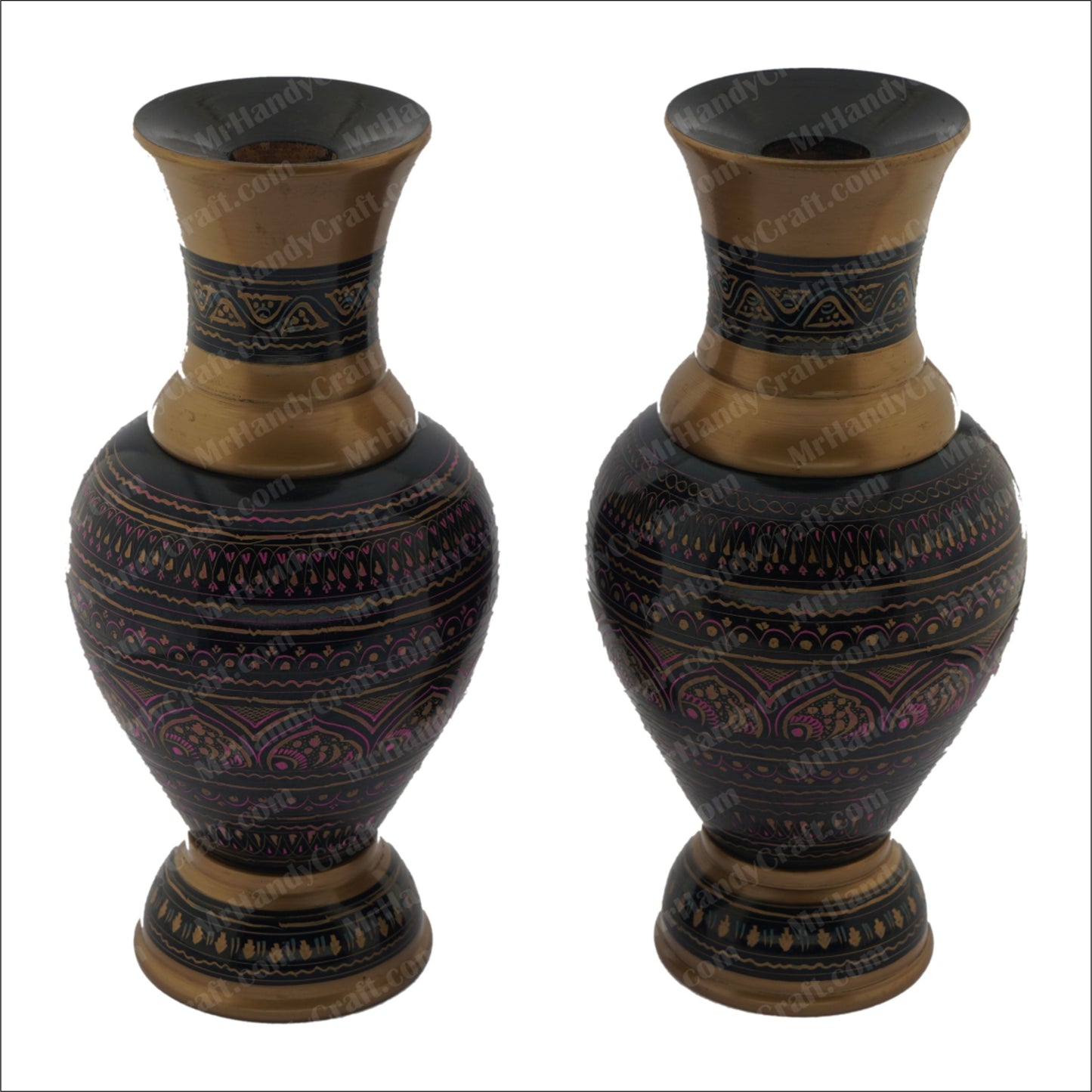 Flower Vase Pair - Naqshi Work