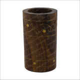 Dressing Table Jar - Brass Work