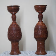 Royal Flower Vase Pair - Carving