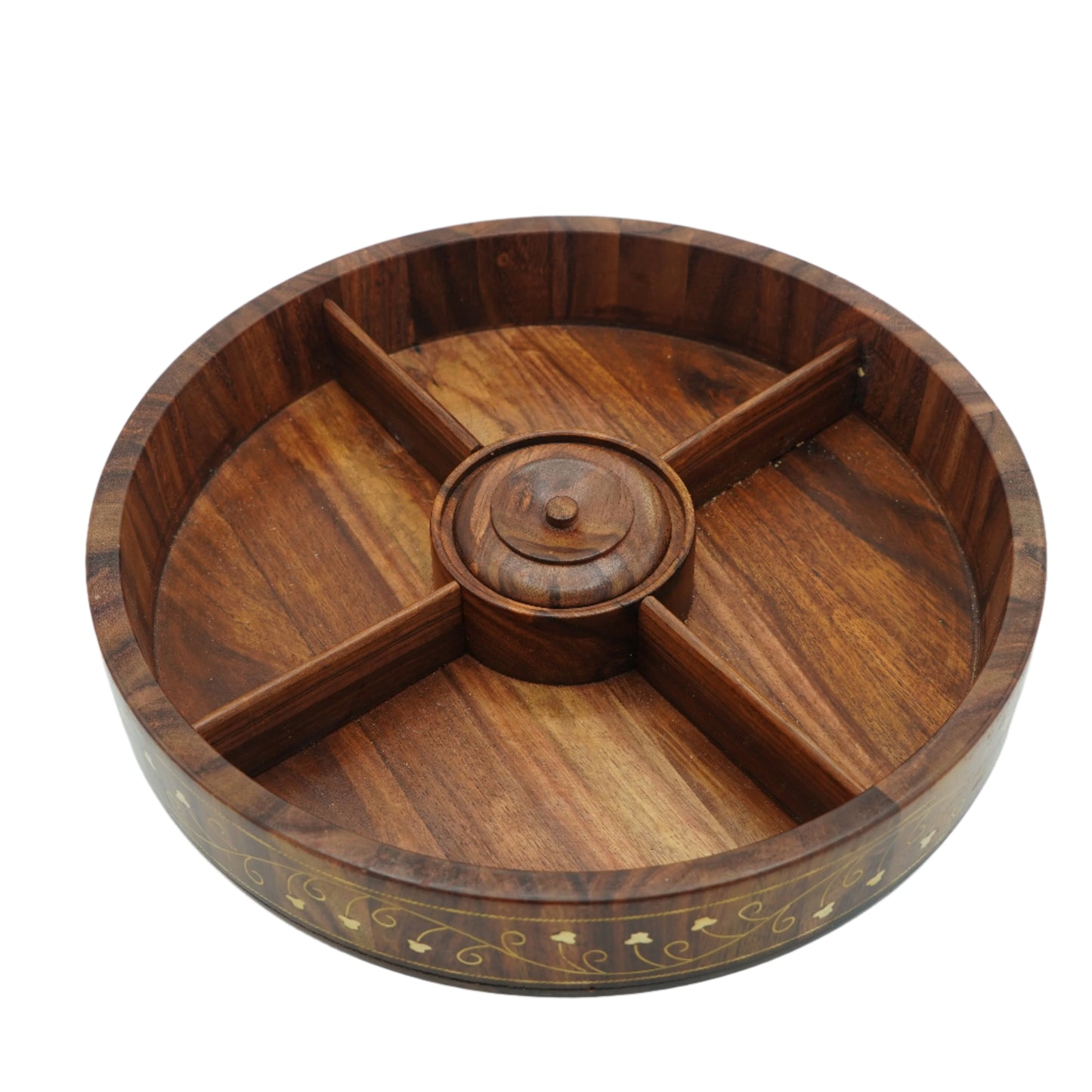 Covered Dry Fruit Bowl - Sheesham Wood