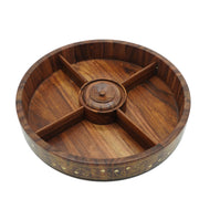 Covered Dry Fruit Bowl - Sheesham Wood